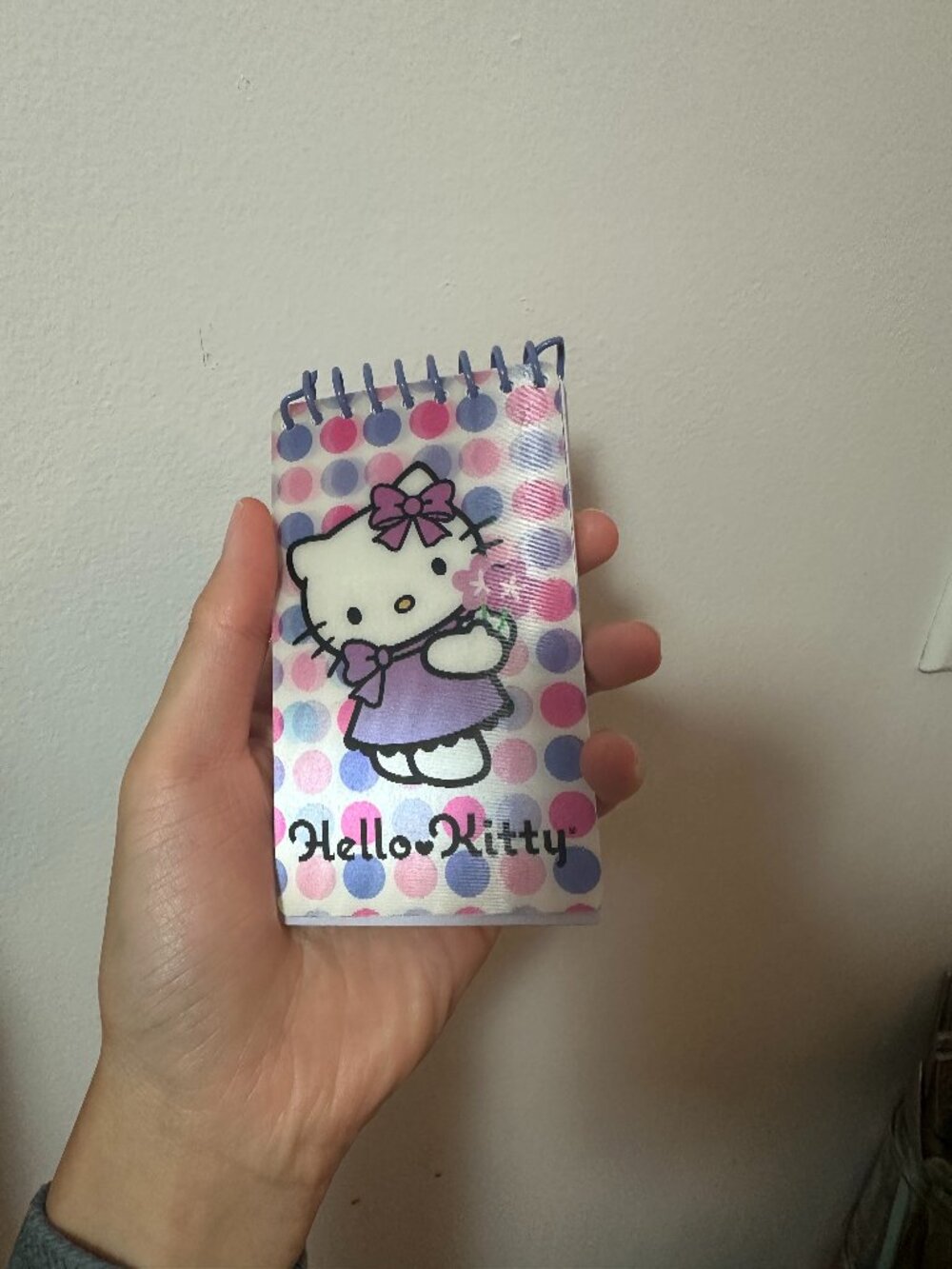 Sanrio Hello Kitty Hologram Motion Mini Spiral Notebook Purple/Pink 2007